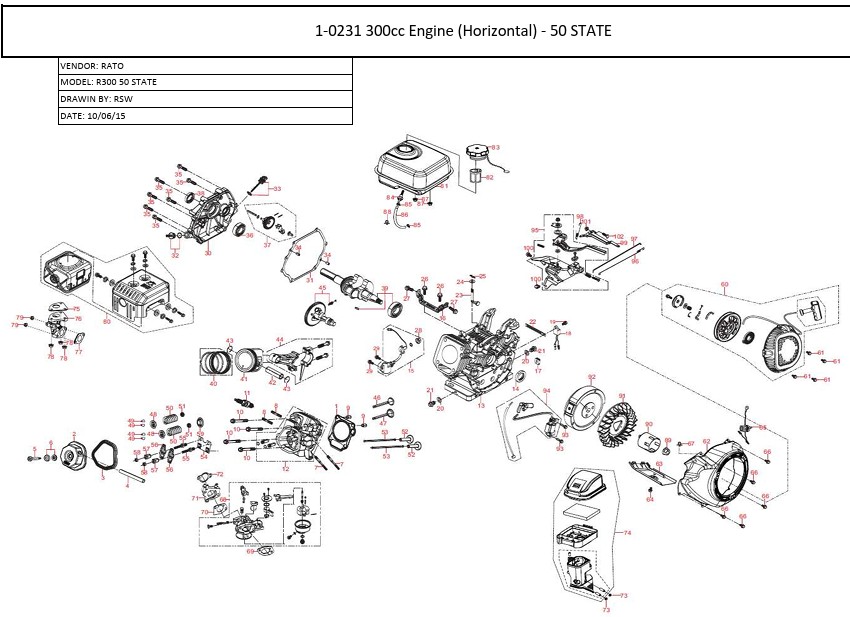 MITM  1-0231 engine repair parts
